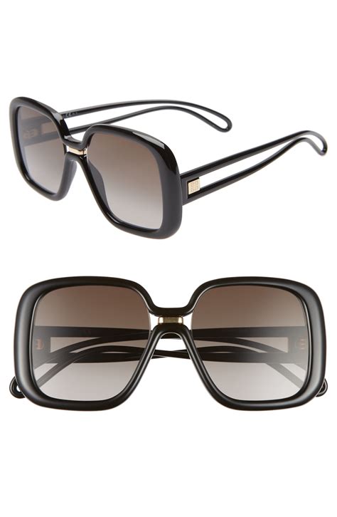 givenchy sunglasses with piercing|Givenchy 55mm oversized sunglasses.